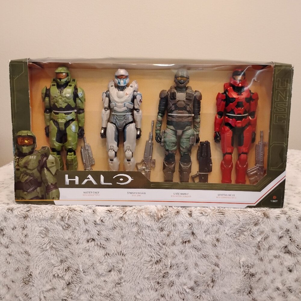 Halo UNSC 12" ACTION Figure set of 4 MASTER CHIEF SPARTAN TANAKA MK VII MARINE